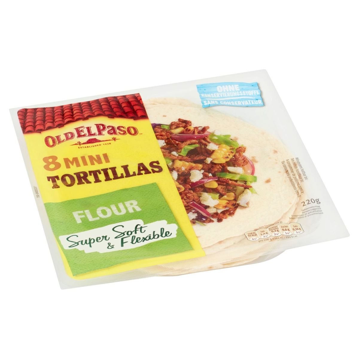 Old El Paso 8 Mini Tortillas Flour 220 g