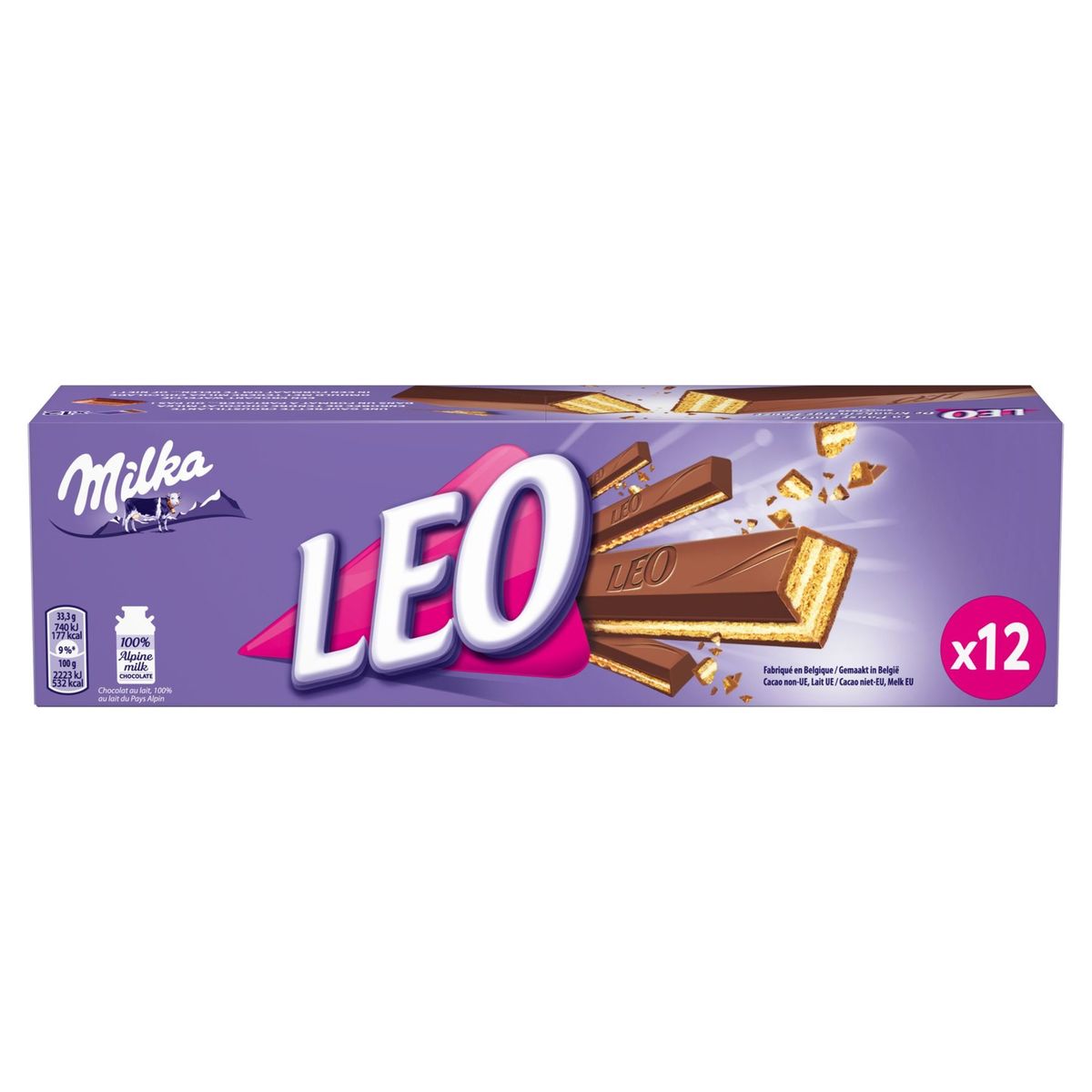 Milka LEO Biscuits Au Chocolat 12 Barres 400 g