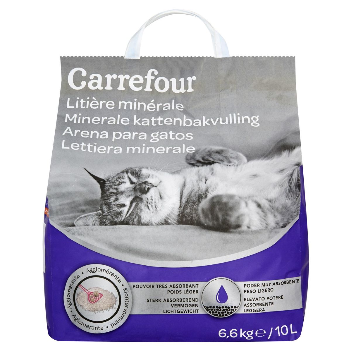 Carrefour Litière Minérale Agglomérante 6.6 kg