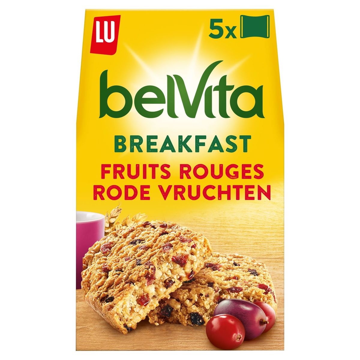 LU BelVita Petit Déjeuner Soft Baked Fruits Rouges 250 g