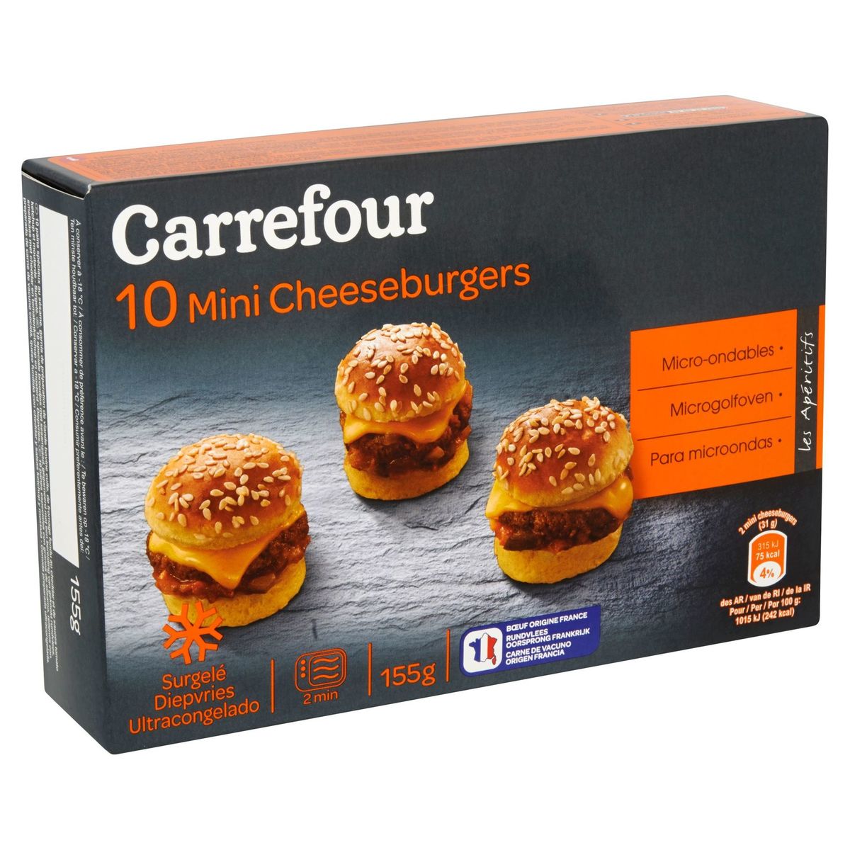Carrefour 10 Mini Cheeseburgers 155 g