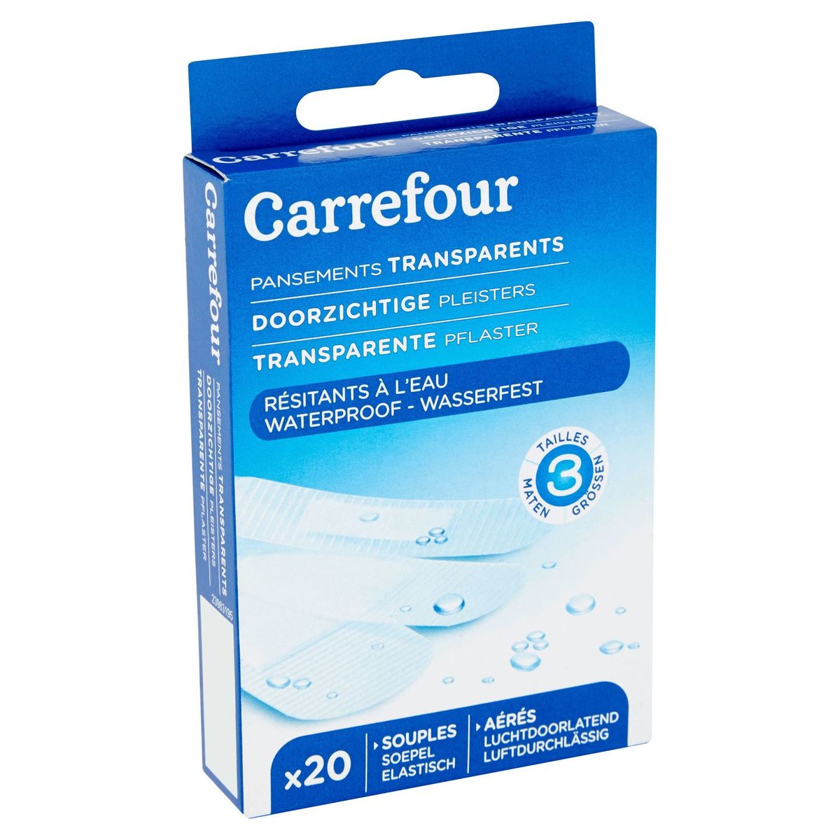 Carrefour Pansements Transparents Résistants à l'Eau x 20