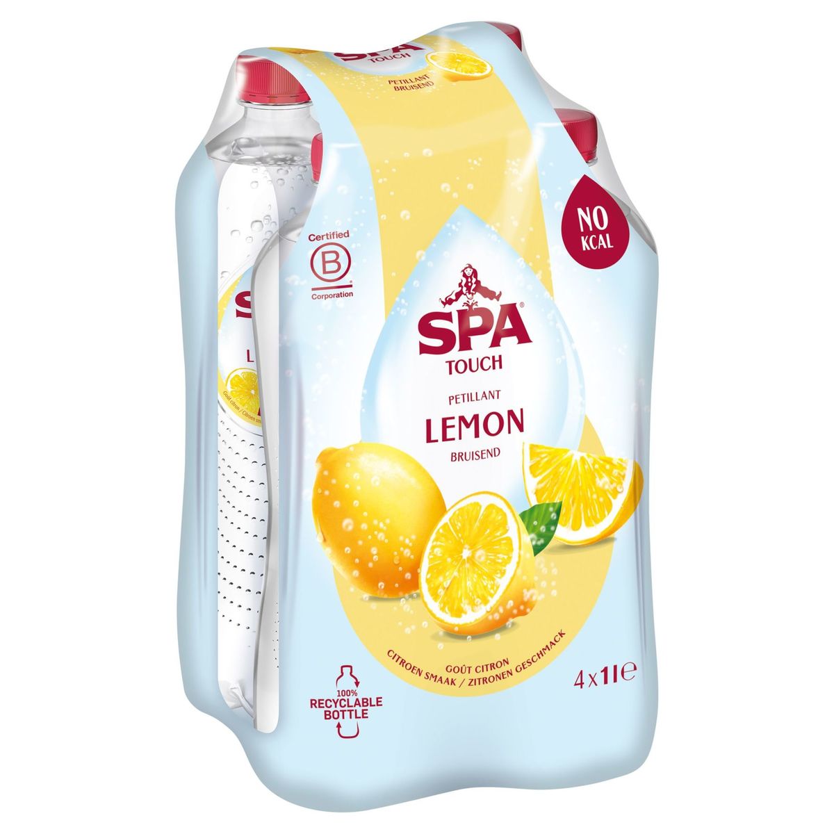 SPA TOUCH Eau Minérale Pétillante citron 4 x 1 L
