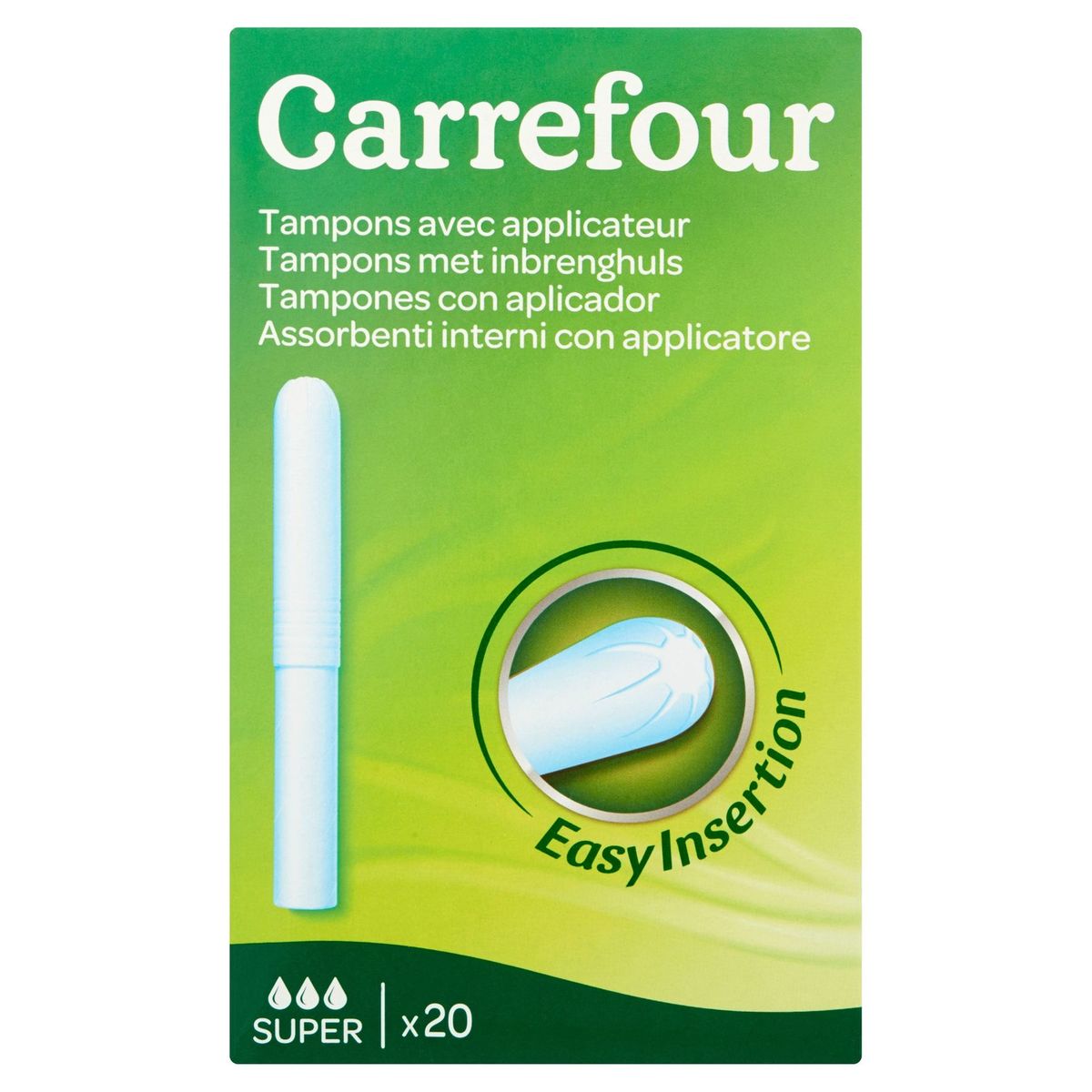 Carrefour Tampons avec Applicateur Super x 20