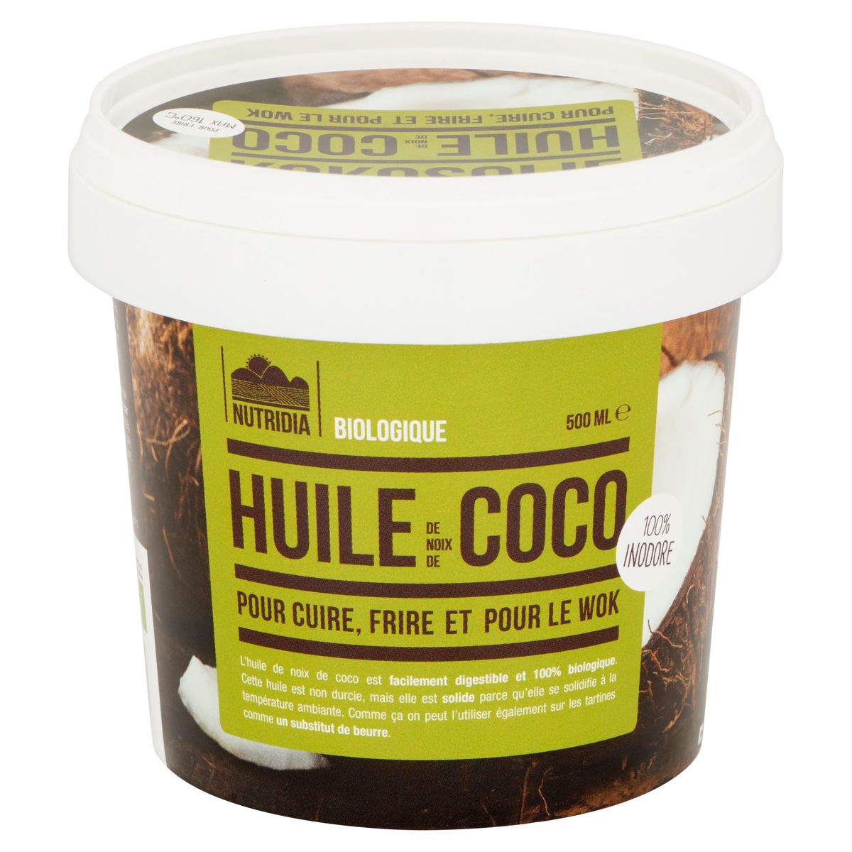 Nutridia Biologique Huile de Noix de Coco 500 ml