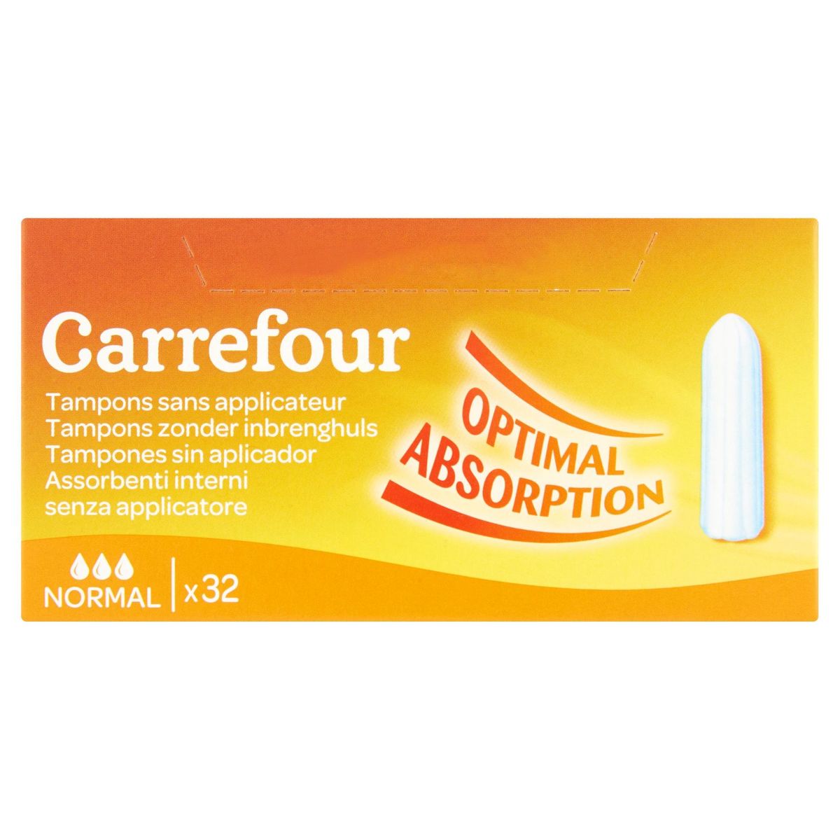 Carrefour Tampons sans Applicateur Normal x 32