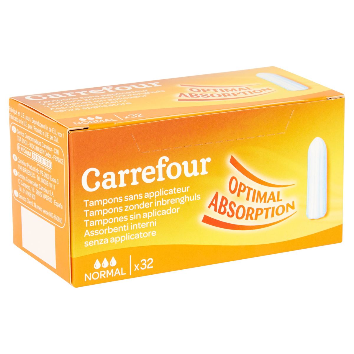 Carrefour Tampons sans Applicateur Normal x 32