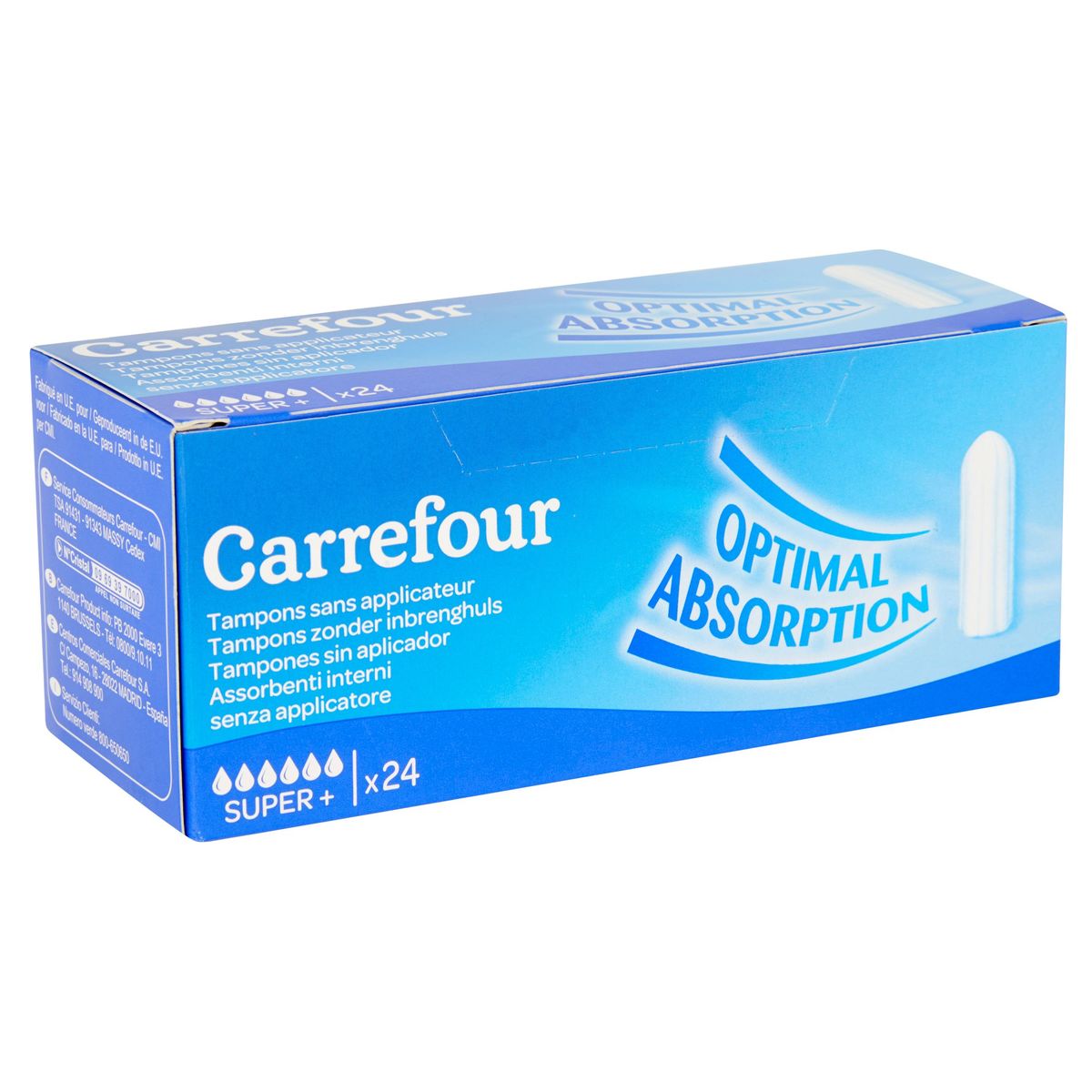 Carrefour Tampons Zonder Inbrenghuls Super+ x 24