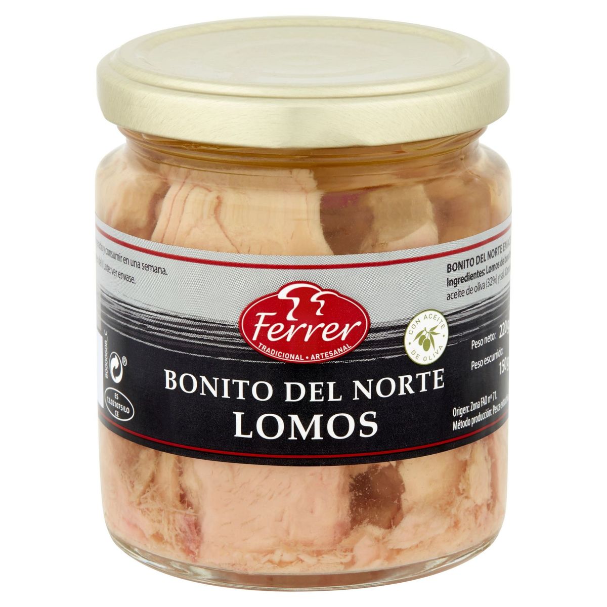Ferrer Bonito del Norte Lomos 220 g