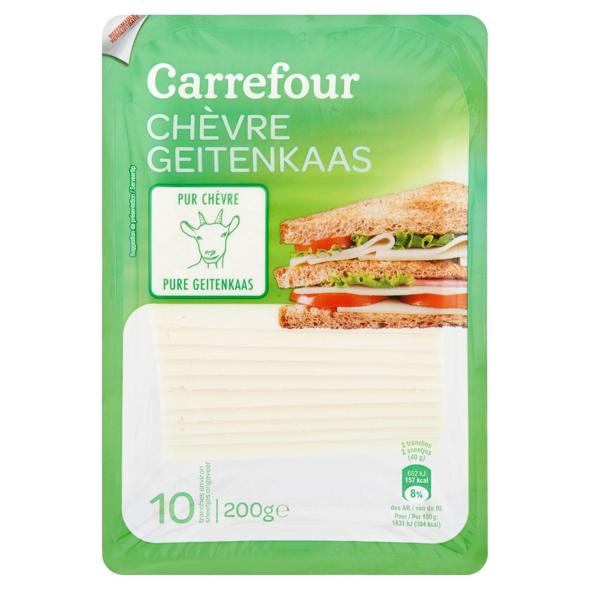Carrefour Chèvre 10 Tranches 200 g