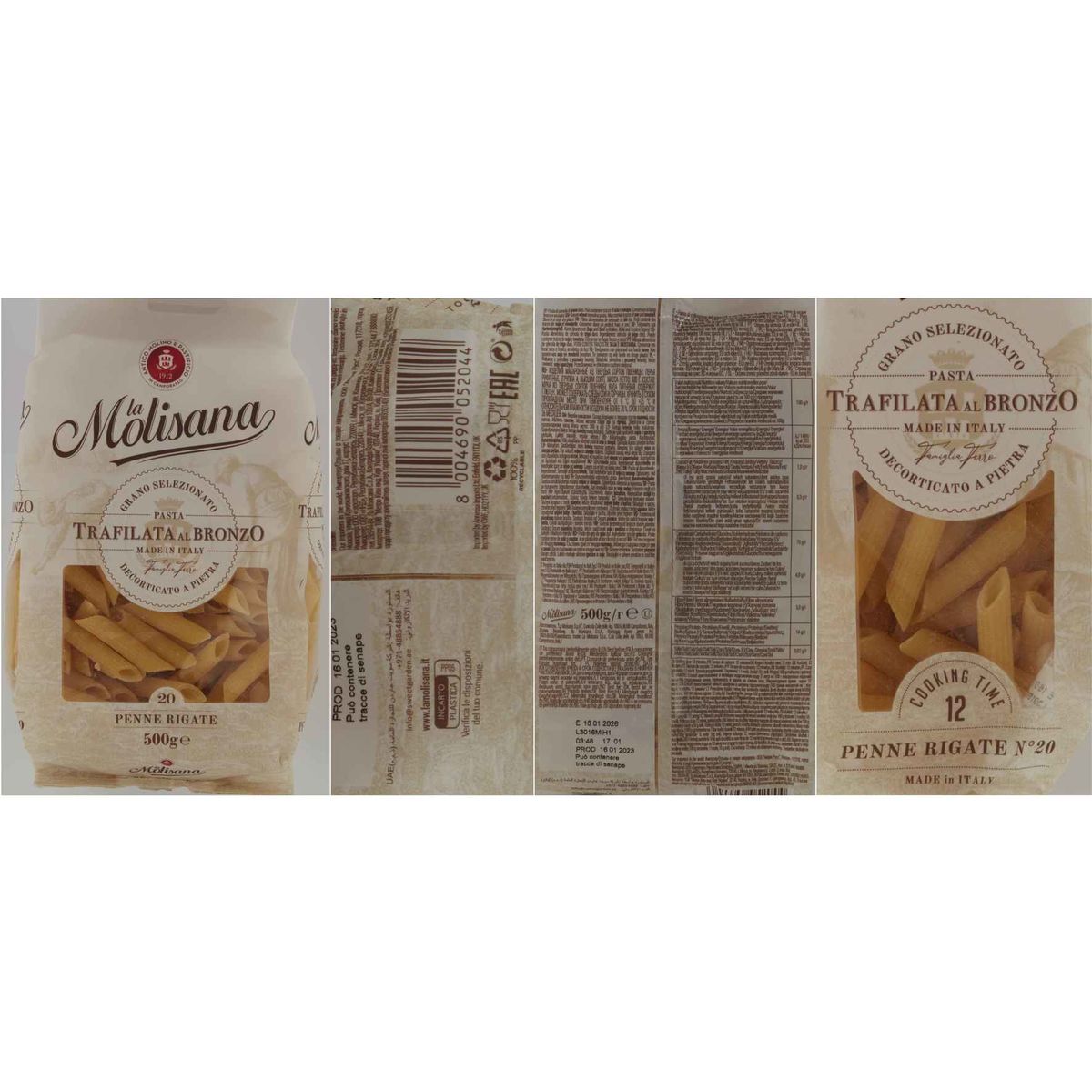 La Molisana Penne Rigate N° 20 500 g