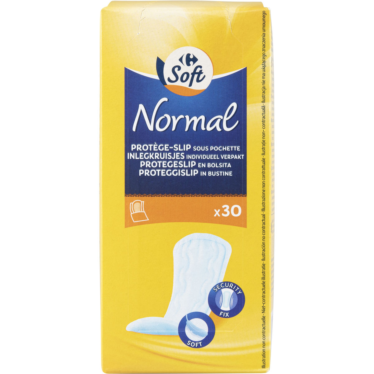 Carrefour Protège-Slip Plié Soft Normal 30 Pièces