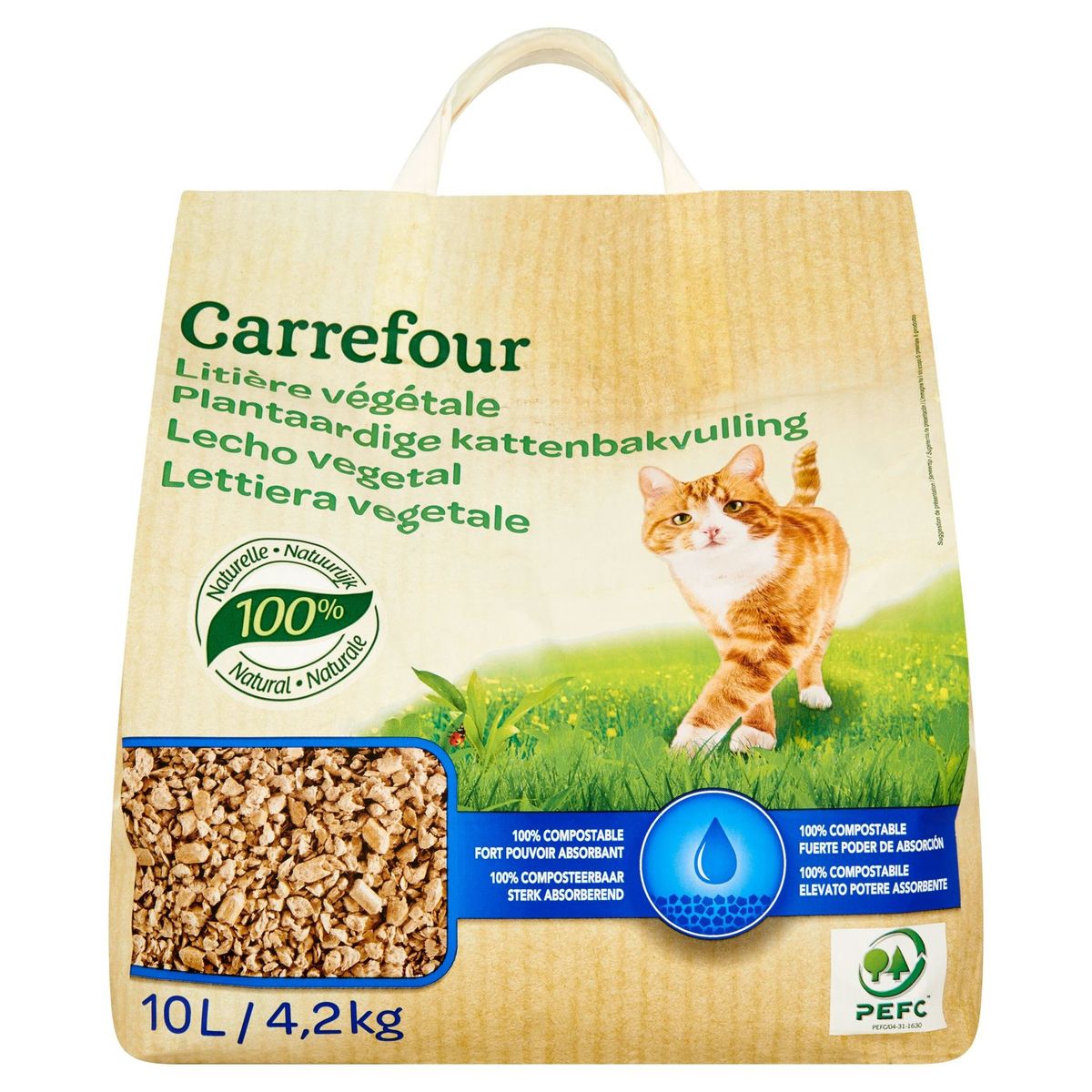 Carrefour Plantaardige Kattenbakvulling 4.2 kg