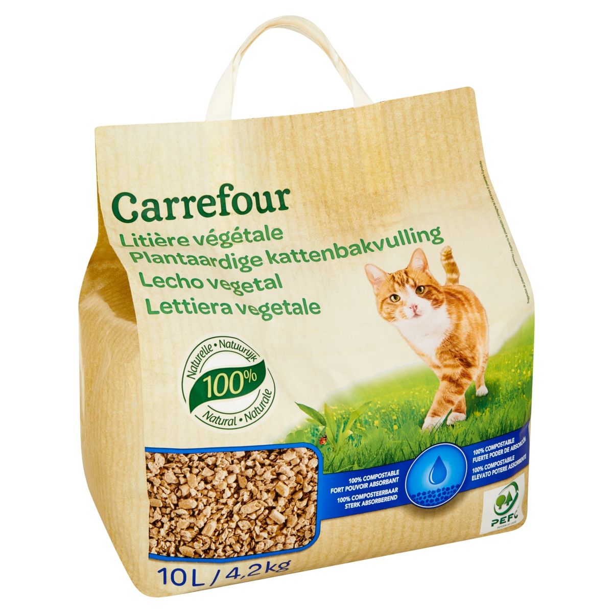 Carrefour Litière Végétale 4.2 kg