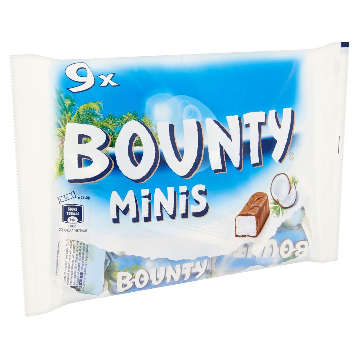 Bounty Chocolade Repen Minis 9 Stuks 275 g