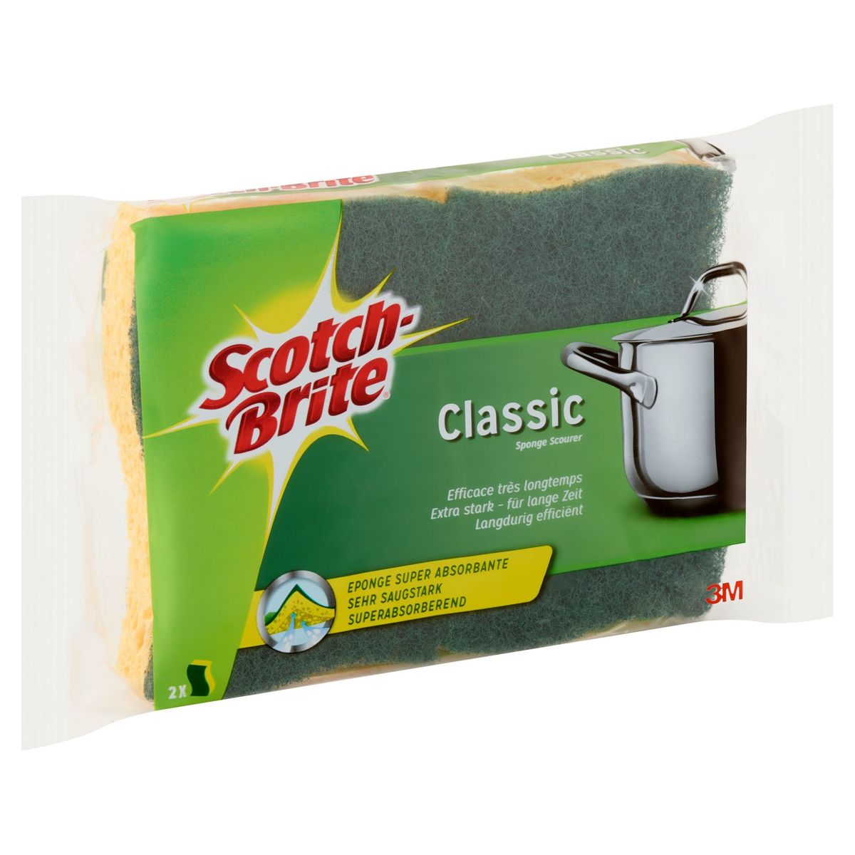 Scotch-Brite Classic Sponge Scourer 2 Pièces