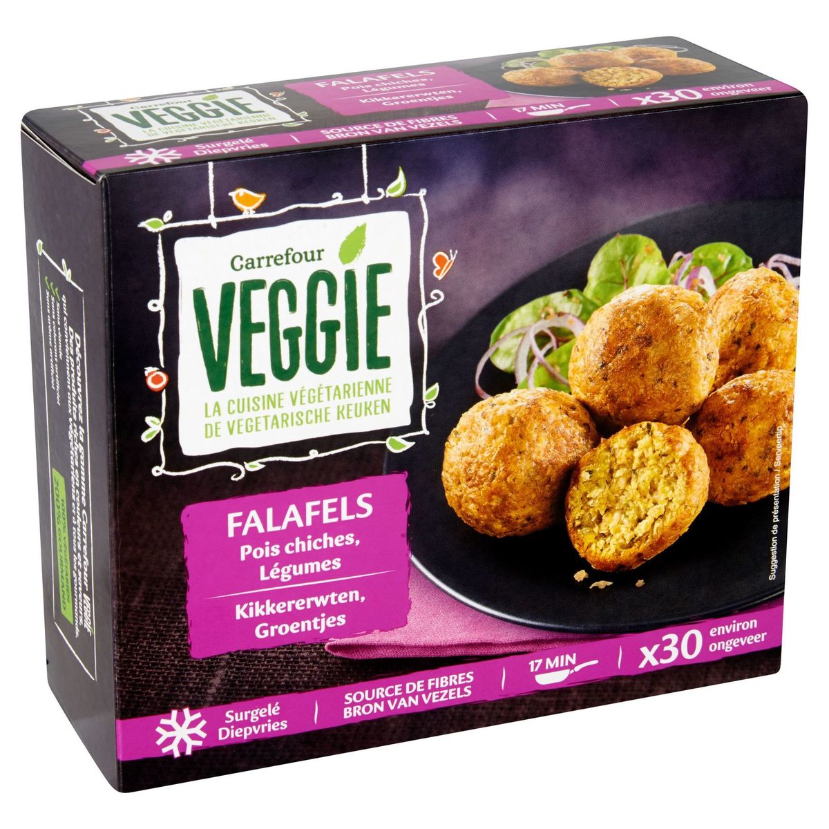 Carrefour Veggie Falafels Pois Chiches Légumes 30 Pièces 510 g