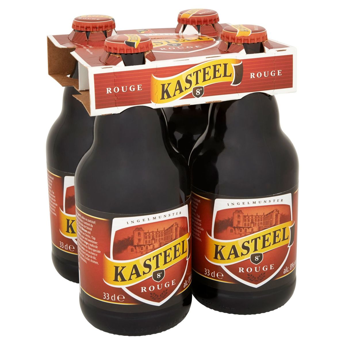 Kasteel 8° Rouge Bière Belge Bouteille 4 x 33 cl