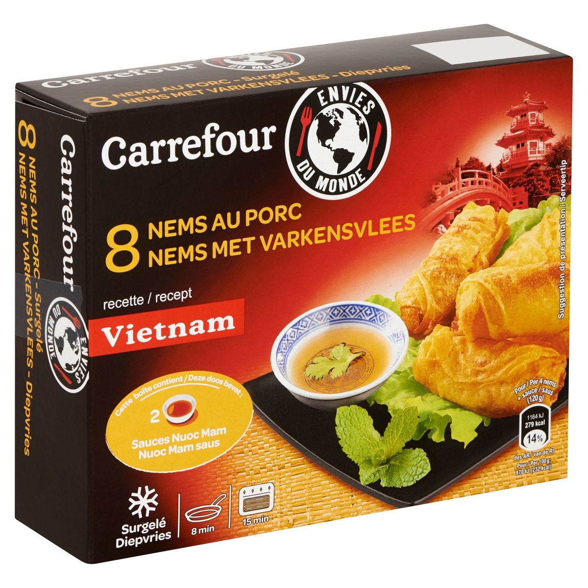 Carrefour Envies du Monde 8 Nems au Porc 240 g
