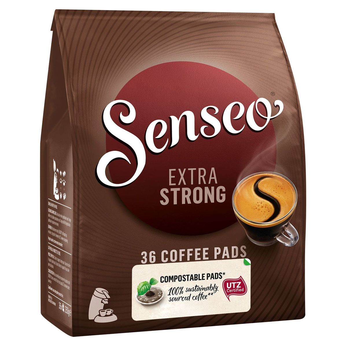 SENSEO® Koffie Pads Composteerbaar* Extra Strong 36 Stuks