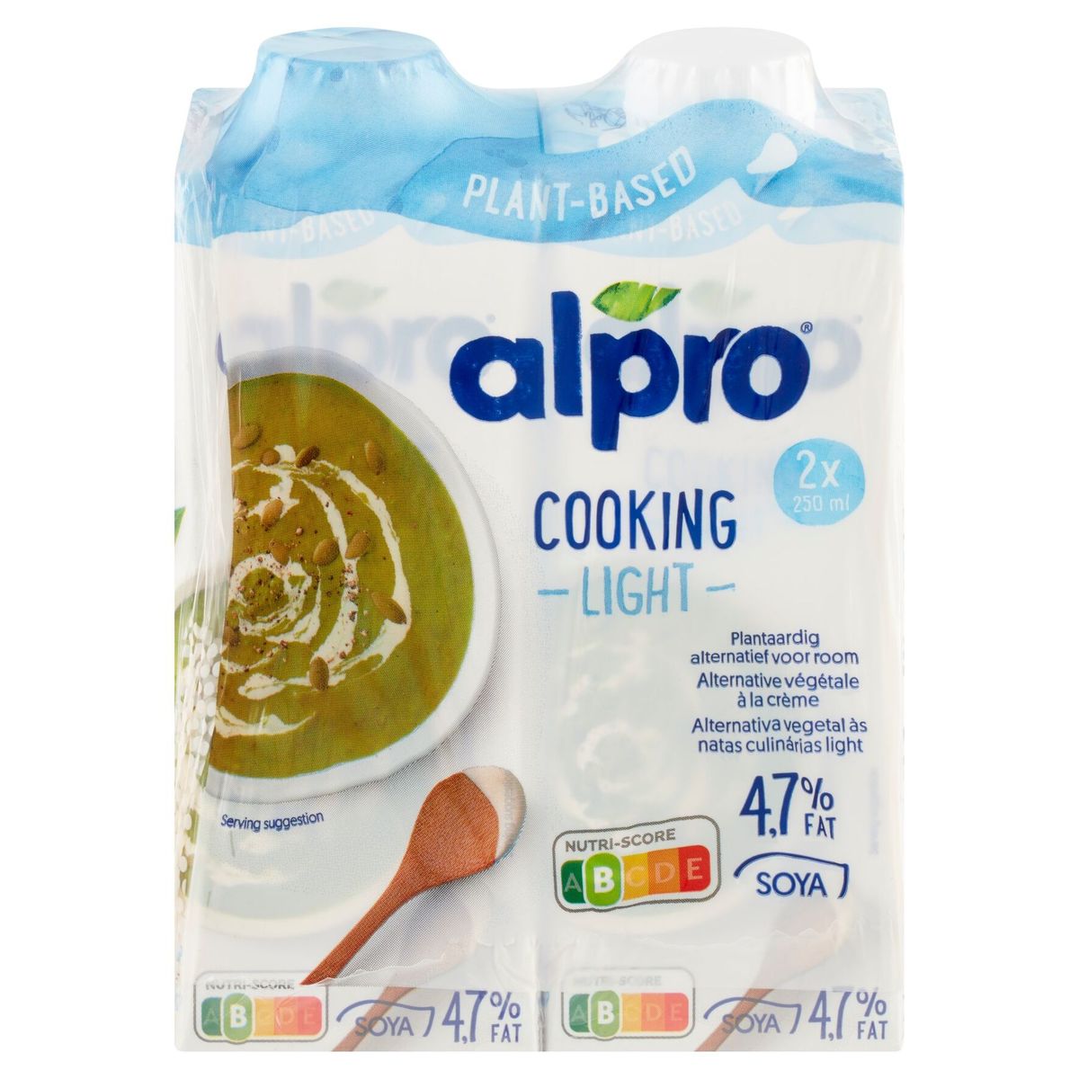 Alpro Cooking Light Plantaardig Alternatief Room Soja 4.7% 2x250ml