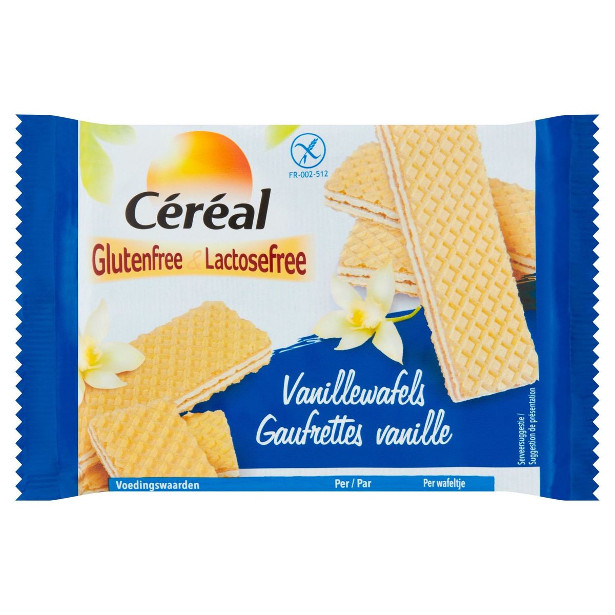 Céréal Glutenfree & Lactosefree Vanillewafels 125 g