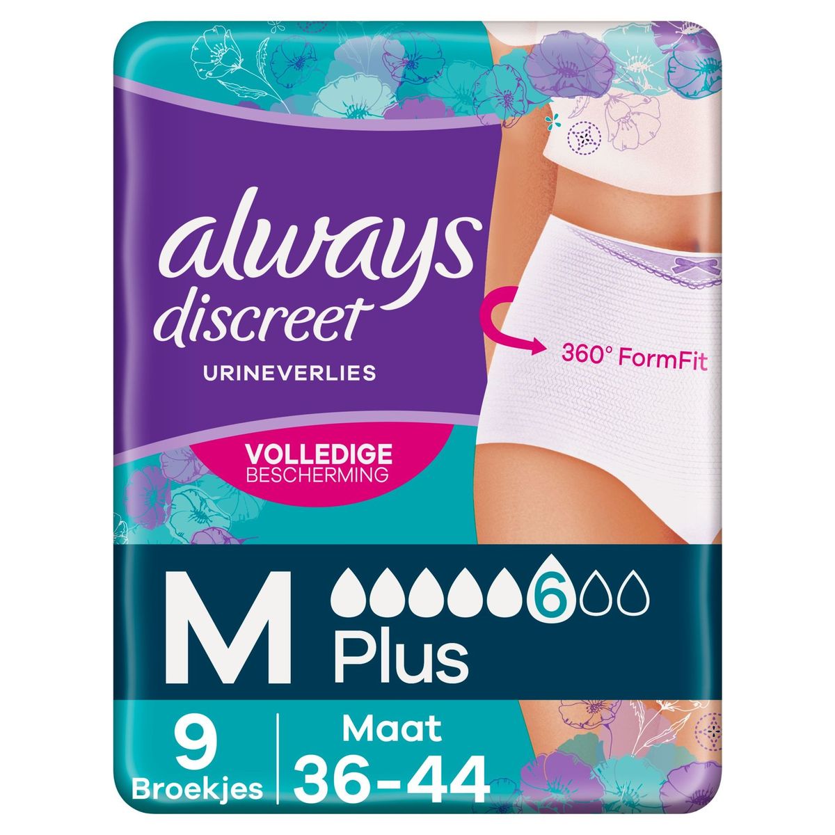 Always Discreet Culottes Pour Fuites Urinaires Femme Plus Taille M x9