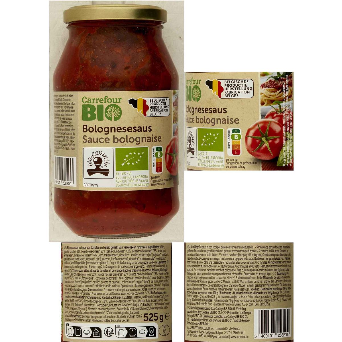 Carrefour Bio Sauce Bolognaise 525 g