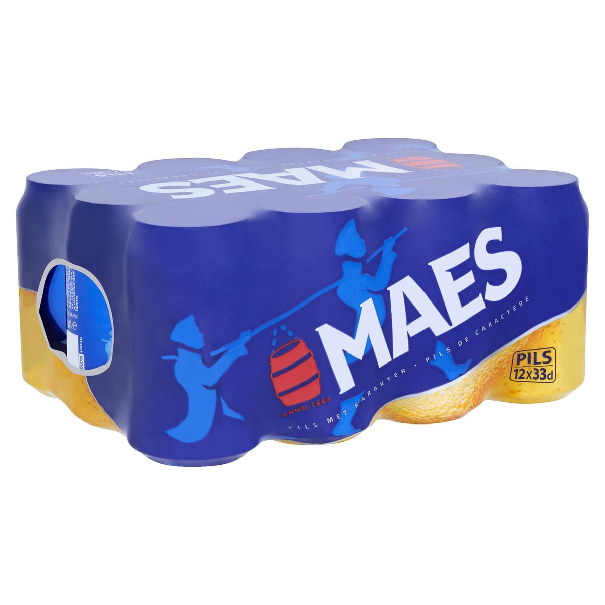 Maes Blond bier Pils 5.2% ALC 12 x 33 cl Blik