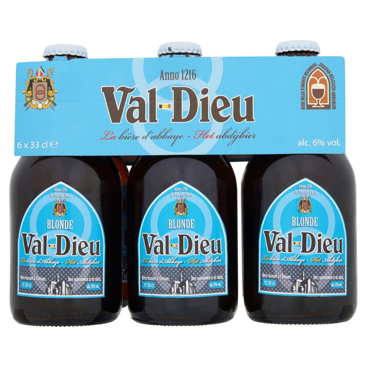 Val-Dieu La Bière d'Abbaye Blonde Bouteilles 6 x 33 cl