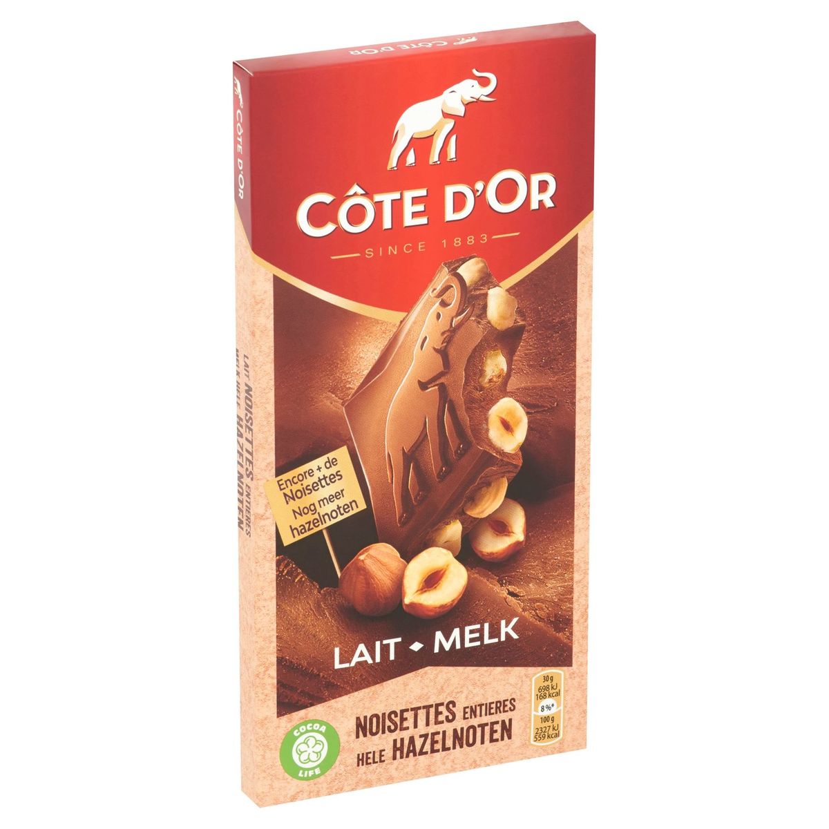 Côte d'Or Bloc Melk Chocolade Tablet Hele Hazelnoten 180 g