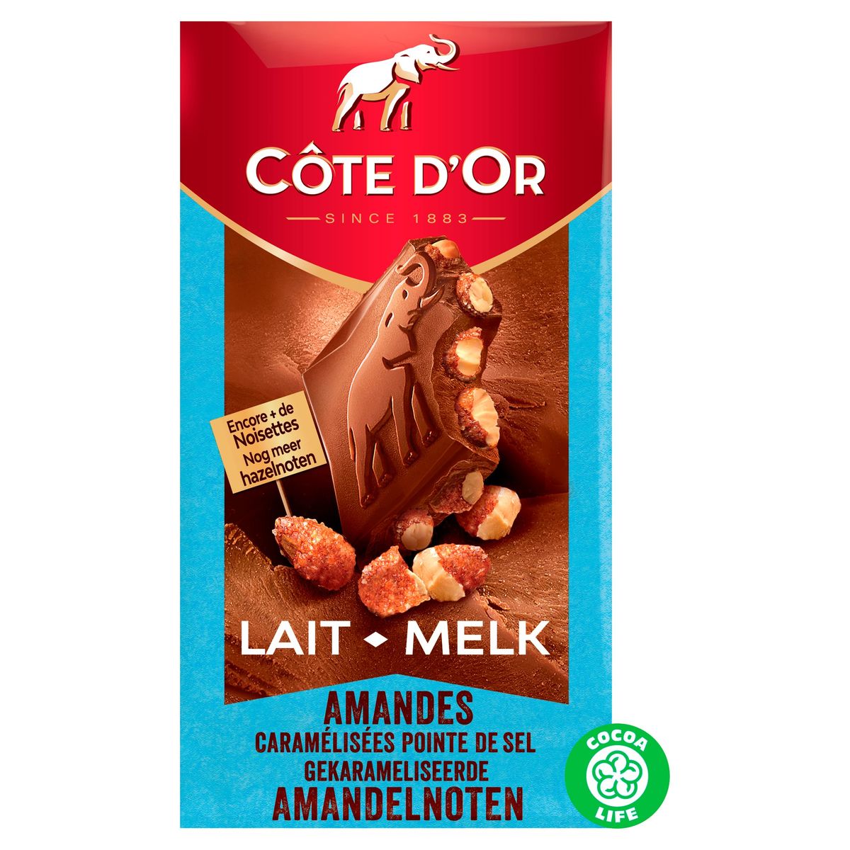 Côte d'Or Tablette Chocolat Au Lait Amandes Caramélisées 180 g