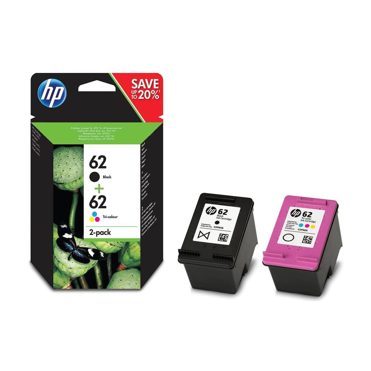 HP Inktcartridge 62 - BL/C/M/Y