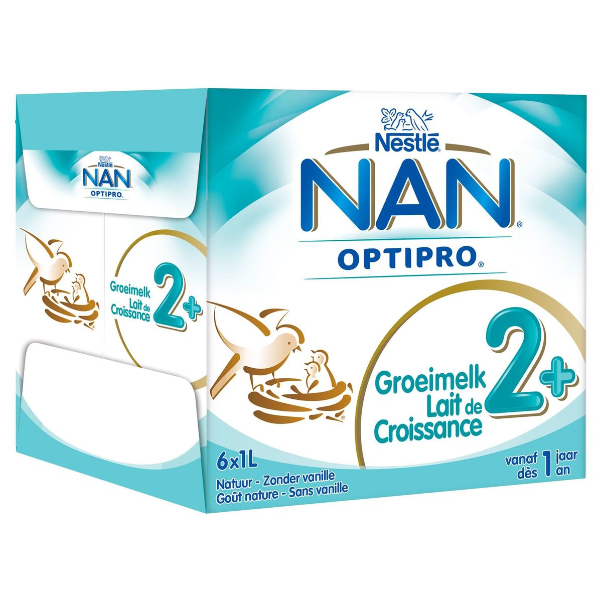 Nestlé NAN® OPTIPRO Lait de Croissance 2+ Bébé dès 2 Ans 6 x 1 L