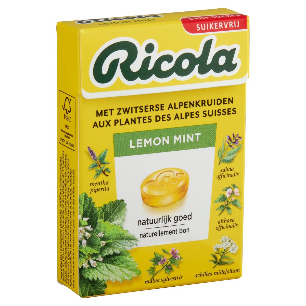 Ricola Lemon Mint Zwitserse Kruidenpastilles 50 g