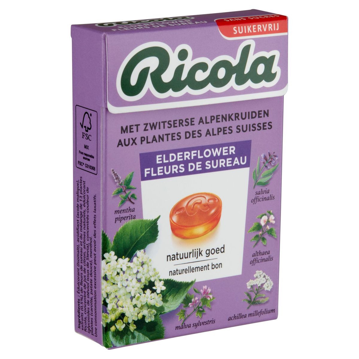 Ricola Elderflower met Zwitserse Alpenkruiden 50 g