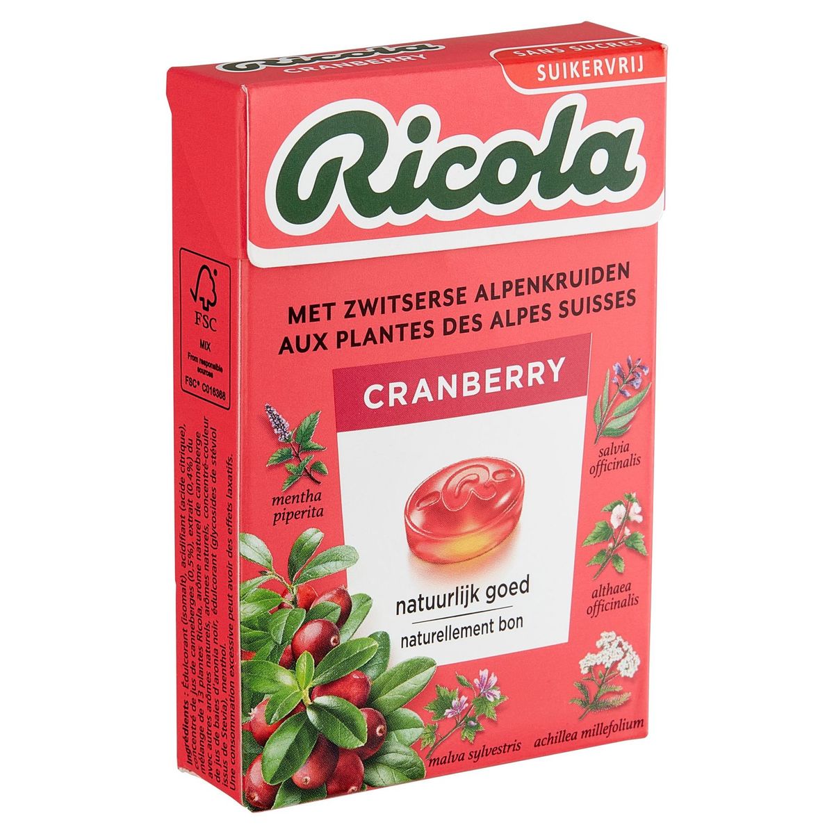 Ricola aux Plantes des Alpes Suisses Cranberry 50 g