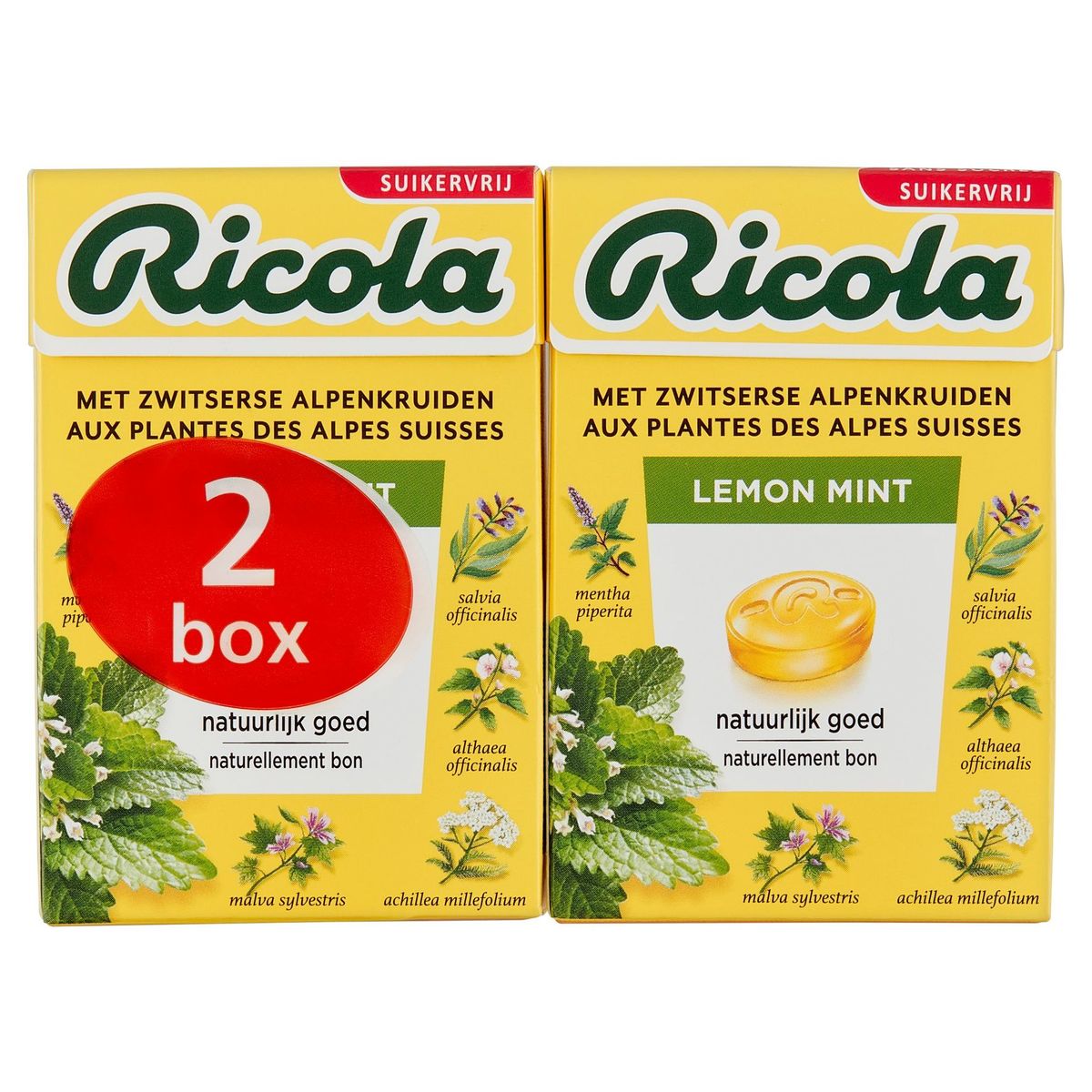 Ricola aux Plantes des Alpes Suisses Lemon Mint 2 x 50 g