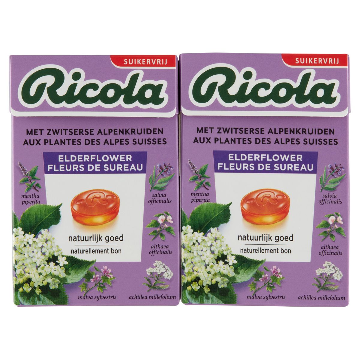Ricola Elderflower met Zwitserse Alpenkruiden 2 x 50 g
