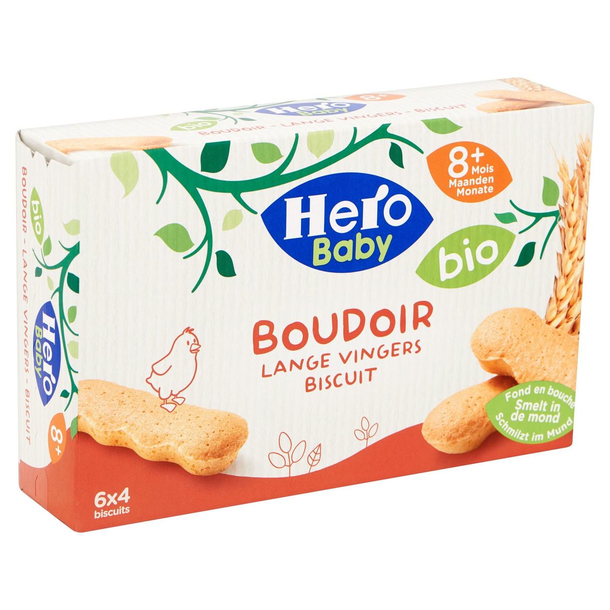 Hero Baby Bio Boudoir Biscuit 8+ Mois 6 x 20 g