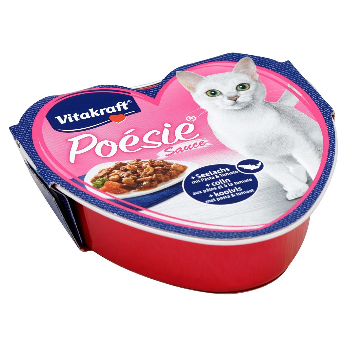 Barquettes chat Vitakraft Poésie en sauce au colin pâtes et à la