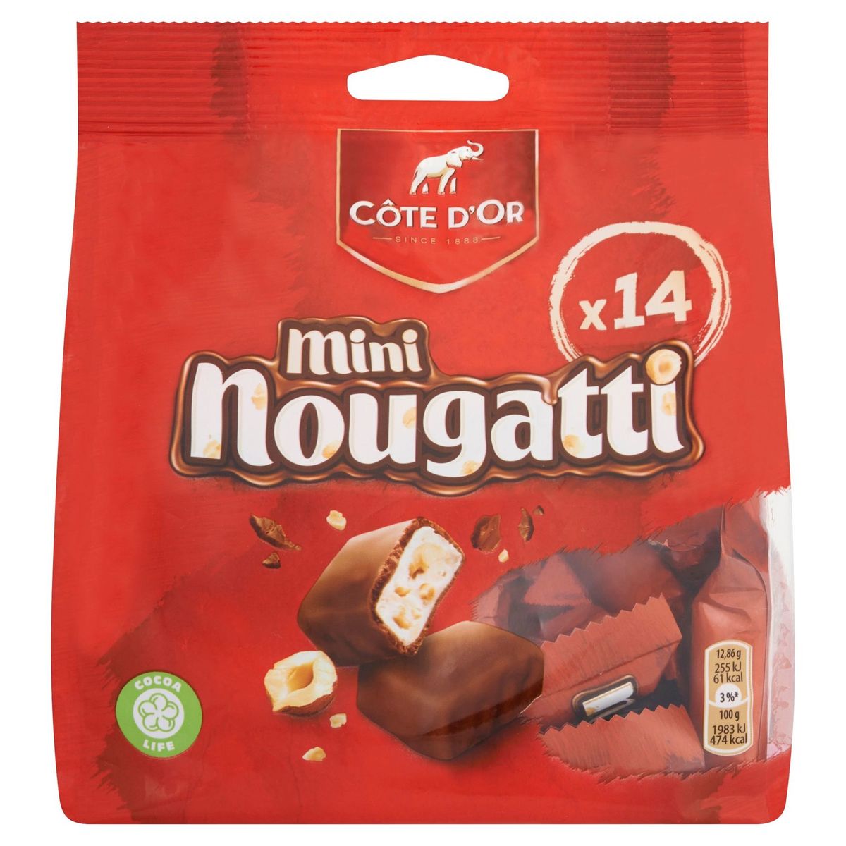 Côte d'Or Nougatti Mini Melk Chocolade Reep Nouga 180 g