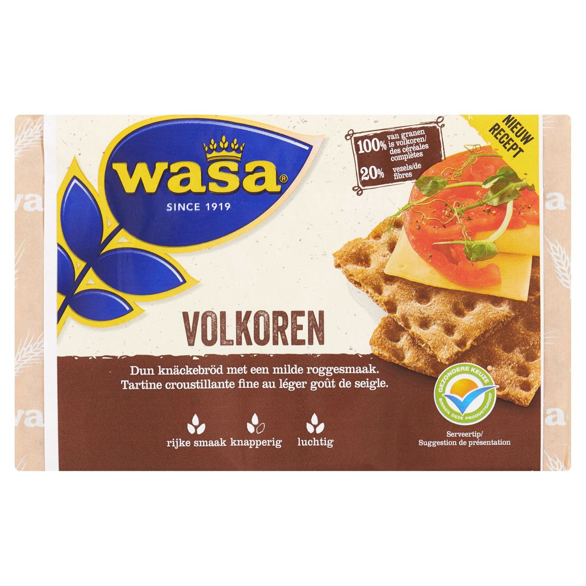 Wasa Produit de Boulangerie à la Farine Complète de Seigle 260 g