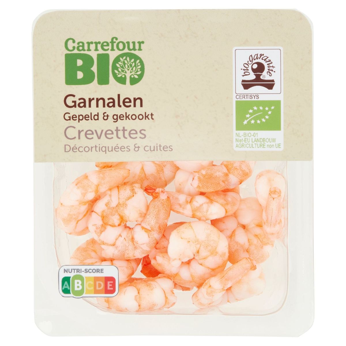 Carrefour Bio Garnalen Gekookte & Gepelde 100 g
