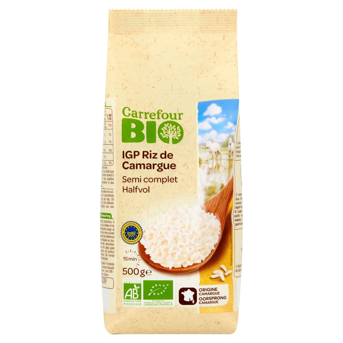 Carrefour Bio IGP Riz de Camargue Semi Complet 500 g