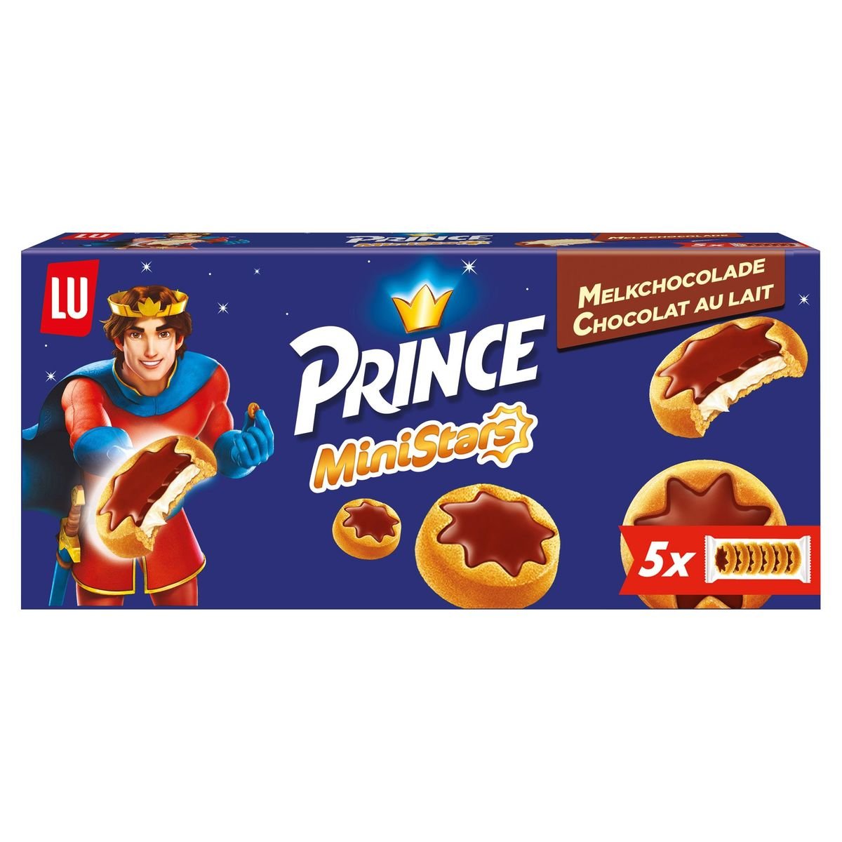 LU Prince MiniStars Koekjes Melkchocolade 187 g
