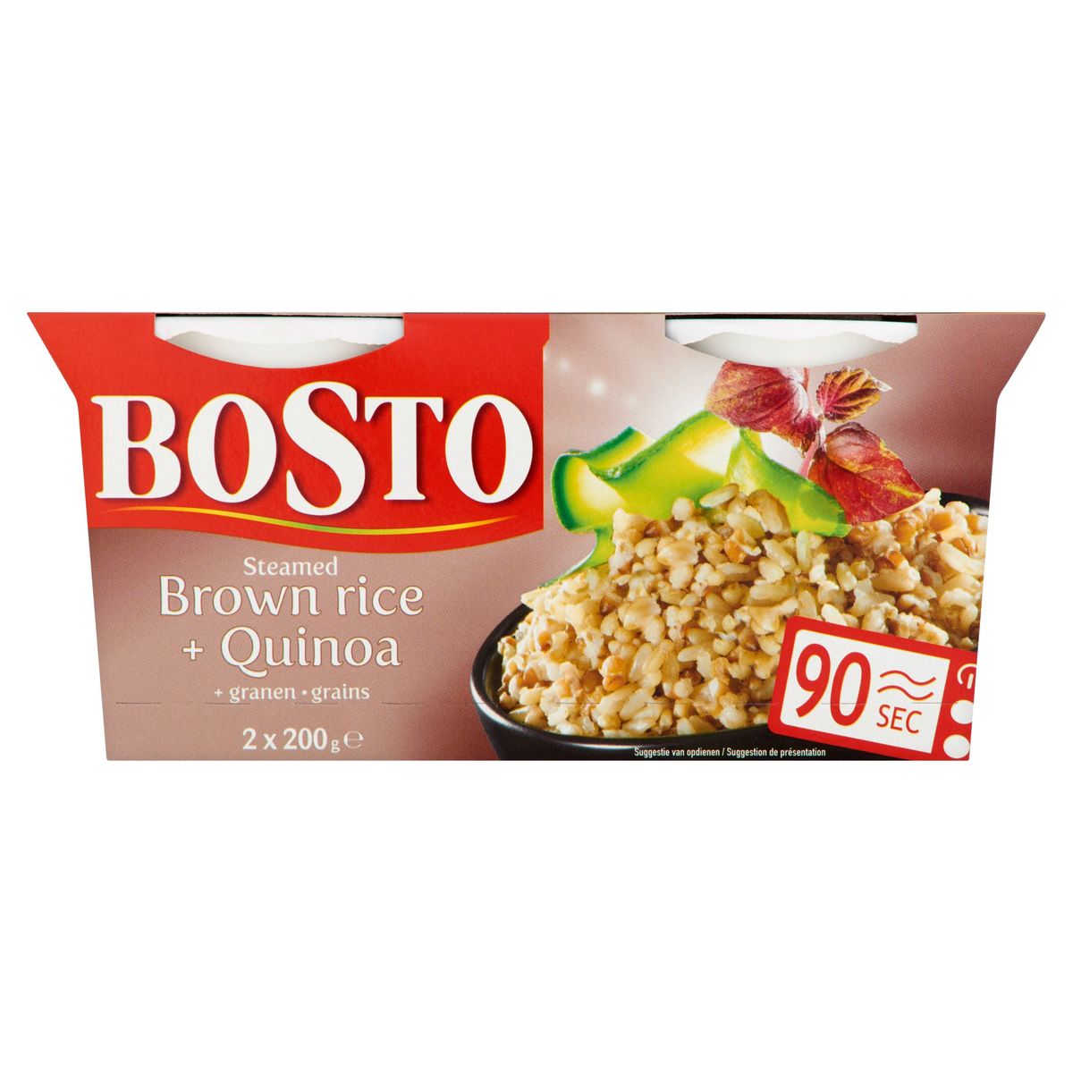 Bosto Steamed Brown Rice + Quinoa + Grains 2 x 200 g