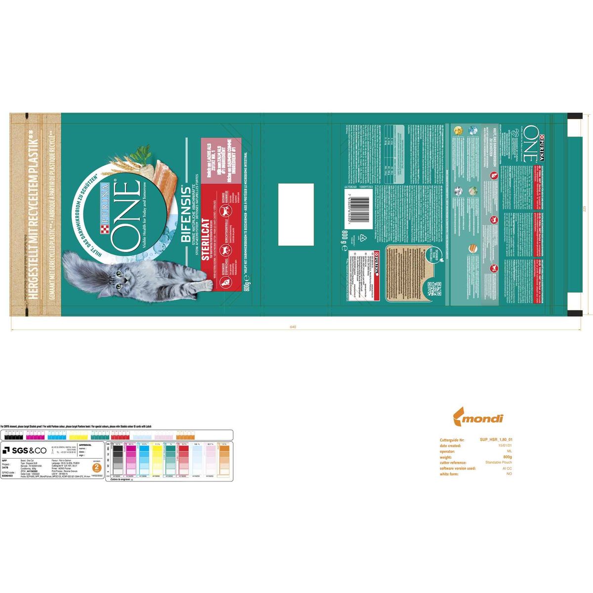 Purina One Bifensis Sterilcat 800 g