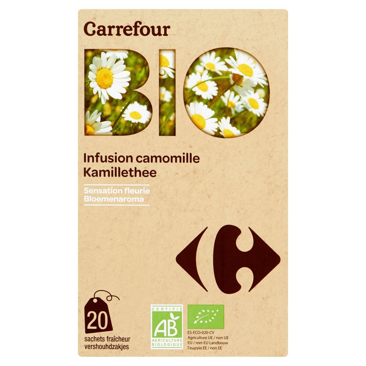 Carrefour Bio Infusion Camomille 20 Sachets Fraîcheur 30 g