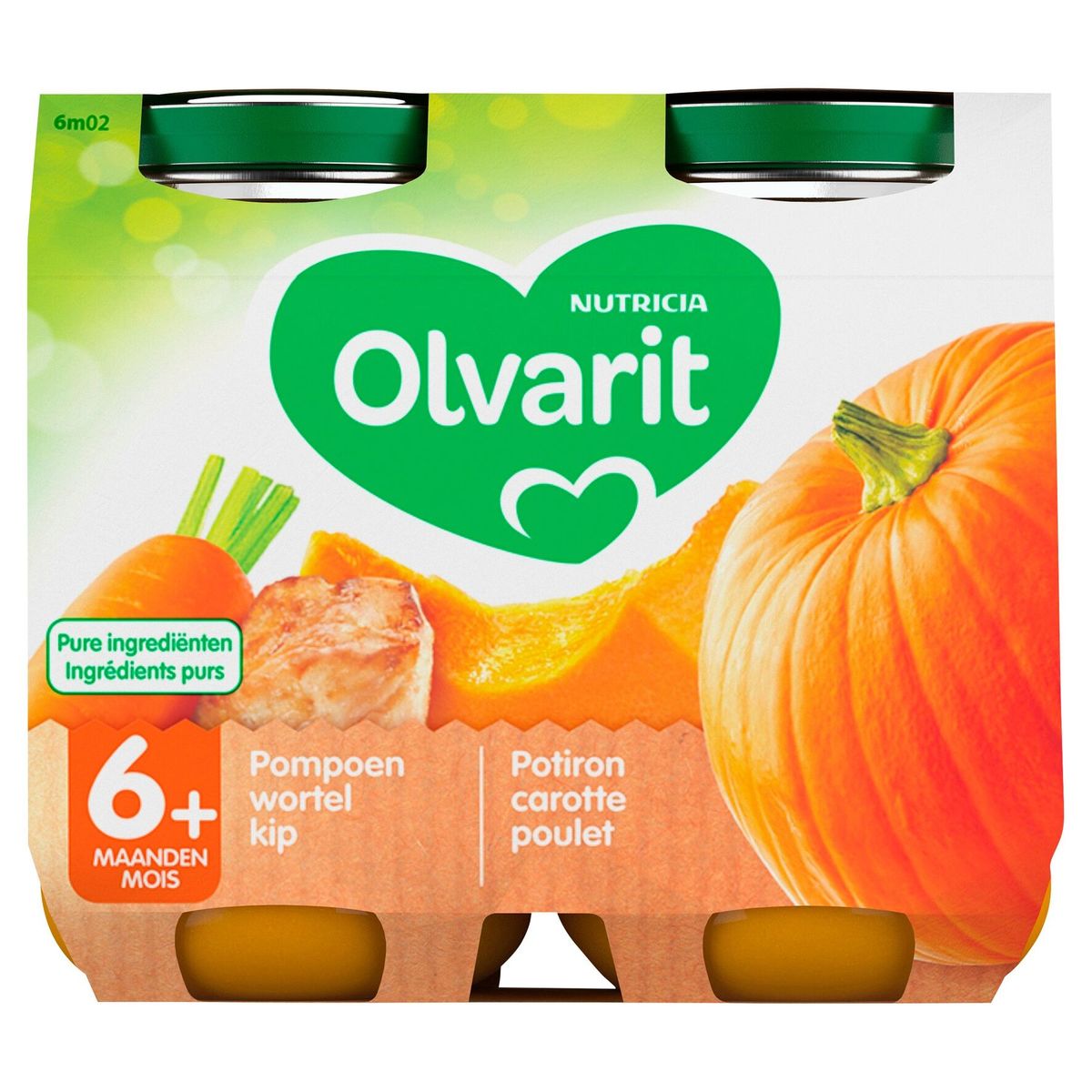 Olvarit Petit Pot Repas Bebe Potiron Carotte Poulet 6 Mois 2x0g Carrefour Site